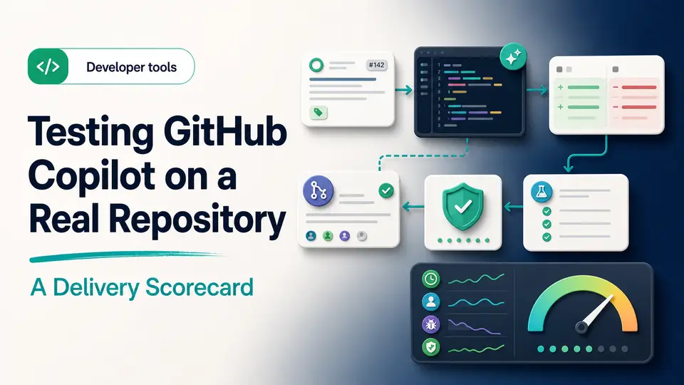 GitHub Copilot delivery scorecard from repository issue through reviewed code