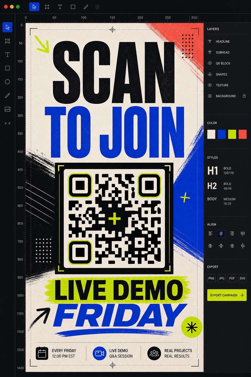 QR campaigns generated in Taploop Studio