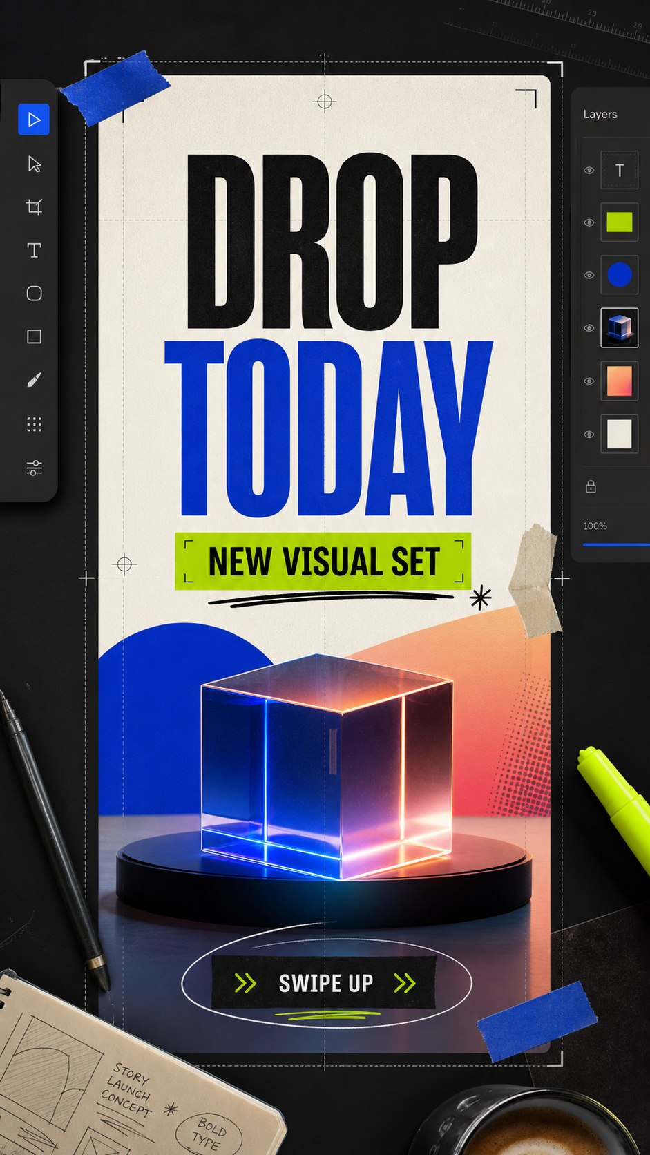 Stories & reel covers generated in Taploop Studio
