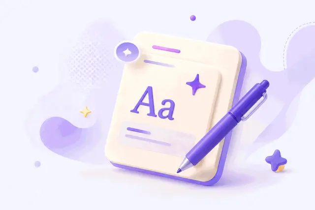 Purple pen and writing document illustration